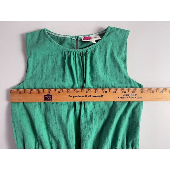 Mini Boden Girls Green Sleeveless Tiered Dress Embroidered Size 9-10Y - Picture 7 of 10